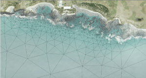 Developing finescale hydrodynamic models to capture the complexity of nearshore reef topography. Courtesy: Water Technology